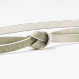 帯締め　高麗耳付片胴ぼかし金散し　鶸茶（ひわちゃ）／山葵色（わさびいろ）（03）