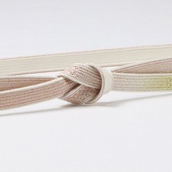 画像1: 帯締め　高麗耳付綾目二段ぼかし金散し　虹色（にじいろ）／女郎花（おみなえし）（01）