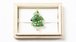 画像1: ガラス帯留め　クリスマスツリー（01）