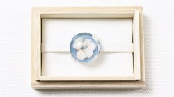 画像1: ガラス帯留め　ラウンドフラワー（24）