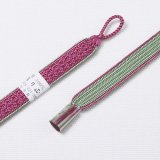 羽織紐　女短　綾高麗耳付昼夜　梅紫（うめむらさき）／柳染（やなぎぞめ）（10）