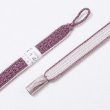 羽織紐　女短　綾高麗耳付昼夜　古代紫（こだいむらさき）／霞色（かすみいろ）（09）