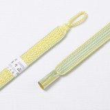 羽織紐　女短　綾高麗耳付昼夜　刈安色（かりやすいろ）／夏虫色（なつむしいろ）（03）