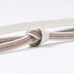 画像1: 帯締め　二枚重ね片胴ぼかし撚房　（05）