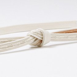 画像1: 帯締め　二枚重ね片胴ぼかし撚房　（02）