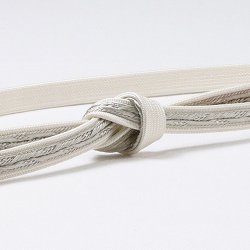 画像1: 帯締め　二枚重ね片胴ぼかし撚房　（06）