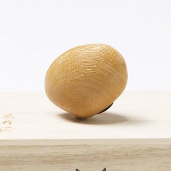 画像1: 黄楊根付　あさり貝（B）【岡壱名入り】 【桐箱付き】（2025年12月8日掲載）