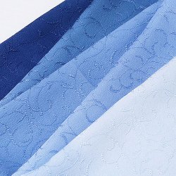 画像1: 帯揚げ　一色吸い上げぼかし　濃藍（こいあい）（06）