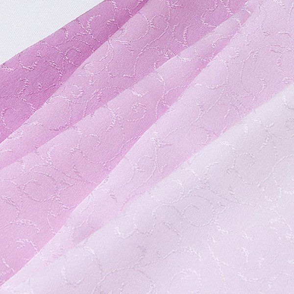 画像1: 帯揚げ　一色吸い上げぼかし　菖蒲色（あやめいろ） （01） (1)