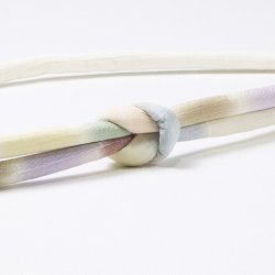 画像1: 帯締め　丸ぐけ　七色段ぼかし　（02）