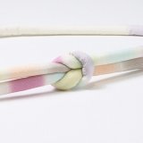 帯締め　丸ぐけ　七色段ぼかし　（01）