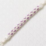 根付紐　オフホワイト／薄葡萄（うすぶどう）（02）