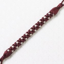 画像1: 根付紐　暗紅色（あんこうしょく）／絹鼠（きぬねず）（07）