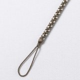 時計紐　八津組み ホタル「短タイプ」　源氏鼠（げんじねず）／オフホワイト（09）