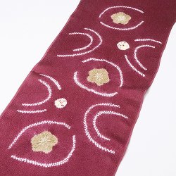 画像1: 帯揚げ　輪出し縫い〆水紋に傘巻き　（01）