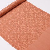 帯揚げ　カテドラル無地　珊瑚朱色（さんごしゅいろ）（01）