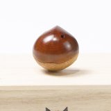 黄楊根付　栗（小）虫入り【岡壱名入り】（2026年1月30日掲載）