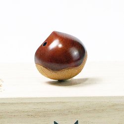 画像1: 黄楊根付　栗（小）【岡壱名入り】（2026年1月30日掲載）