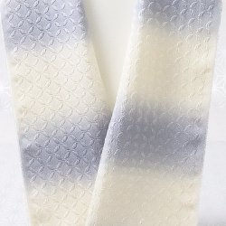 画像1: 半襟　七宝段ぼかし　藤鼠（ふじねず）（04）