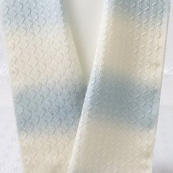 画像1: 半襟　七宝段ぼかし　秘色色（ひそくいろ）（02）