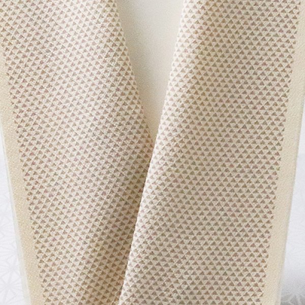 画像1: 半襟　ミニウロコ　利休白茶（りきゅうしろちゃ）（02） (1)