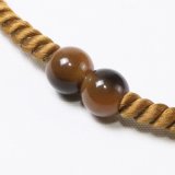 紳士羽織紐　無双　マグネット　木目ラクト玉捻じり　金茶（02）