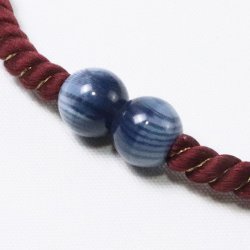 画像1: 紳士羽織紐　無双　マグネット　木目ラクト玉捻じり　臙脂（01）