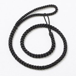 画像1: 時計紐　四津組み　無地（長タイプ）　墨黒（すみぐろ）（03）