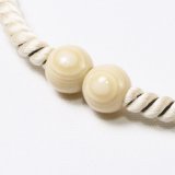 紳士羽織紐　無双　マグネット　木目ラクト玉捻じり　アイボリー（03）