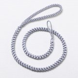 時計紐　四津組み　無地（長タイプ）　銀鼠（ぎんねず）（02）