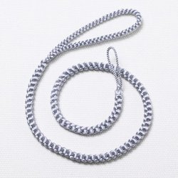 画像1: 時計紐　四津組み　無地（長タイプ）　銀鼠（ぎんねず）（02）