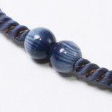 紳士羽織紐　無双　マグネット　木目ラクト玉捻じり　青藍（せいらん）（04）