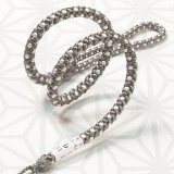 時計紐　八津組み ホタル「長タイプ」　鈍色（にびいろ）／白練（しろねり）（11）