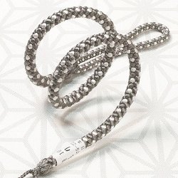 画像1: 時計紐　八津組み ホタル「長タイプ」　鈍色（にびいろ）／白練（しろねり）（11）