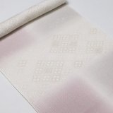 帯揚げ　縫取しあわせ菱　薄梅鼠（うすうめねず）／鴇鼠（ときねず）（05）