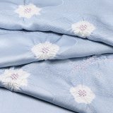 帯揚げ　輪出し吹き寄せ　青藤色（あおふじいろ）／白練（しろねり）（36）