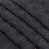 帯揚げ　麻の葉ツマミ　黒（くろ）／深赤 （60）