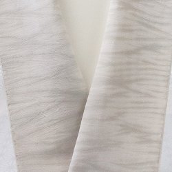 画像1: 半襟　叢雲絞り（草木染）　柿（07）