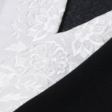 黒留袖（礼装用）半襟　【化繊素材】　白/白（03）