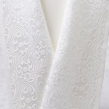 白半襟　柄　正絹 風通三重織　波模様に亀甲（なみもようにきっこう）