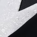 黒留袖（礼装用）半襟　【化繊素材】　白/白（04）