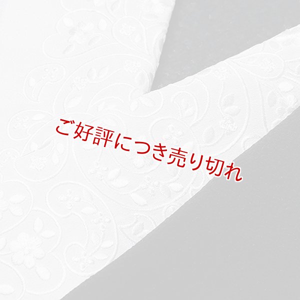画像1: 黒留袖（礼装用）半襟　【化繊素材】　白/白（04） (1)