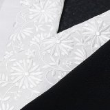 黒留袖（礼装用）半襟　【化繊素材】　白/白（02）