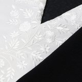 黒留袖（礼装用）半襟　【化繊素材】　白/白（01）