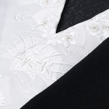 黒留袖（礼装用）半襟　【化繊素材】　白/白（06）