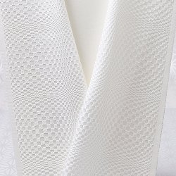 画像1: 白半襟　柄　正絹 風通三重織　市松ぼかし（いちまつぼかし）