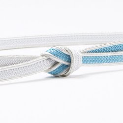 画像1: 帯締め　銀耳付平唐片胴ぼかし　（04）