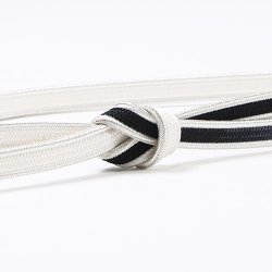 画像1: 帯締め　銀耳付平唐片胴ぼかし　（07）