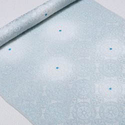 画像1: 帯揚げ　カテドラル白ぼかし水玉　白藍（しらあい）（04）