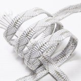 帯締め　唐組Y字たこ房　月白／銀（02）